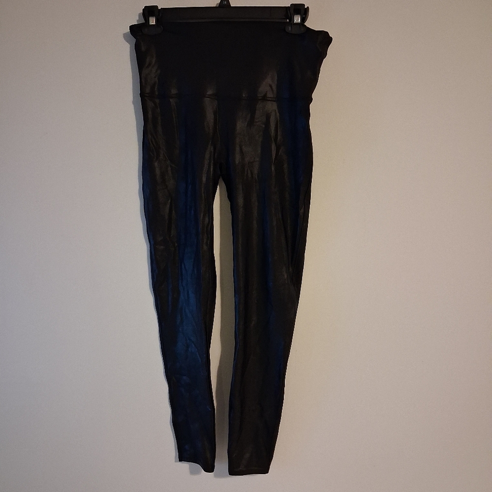 Spanx Black Faux Leather Leggings - Picture 1 of 8